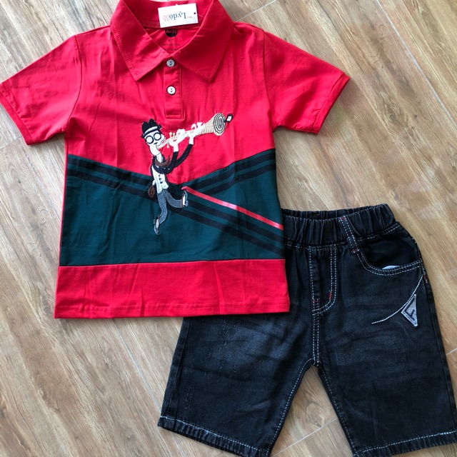 Set jean bé trai Lydobb 12-28kg