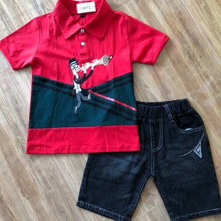 Set jean bé trai Lydobb 12-28kg