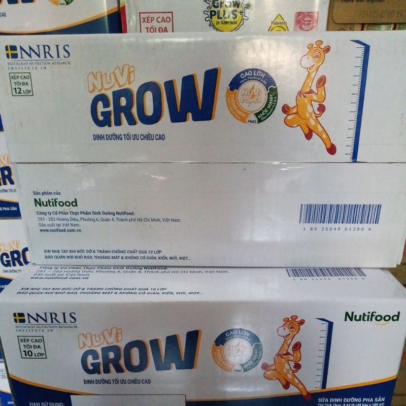 (mẫu mới )Thùng 48 hộp NUVI GROW 110ml