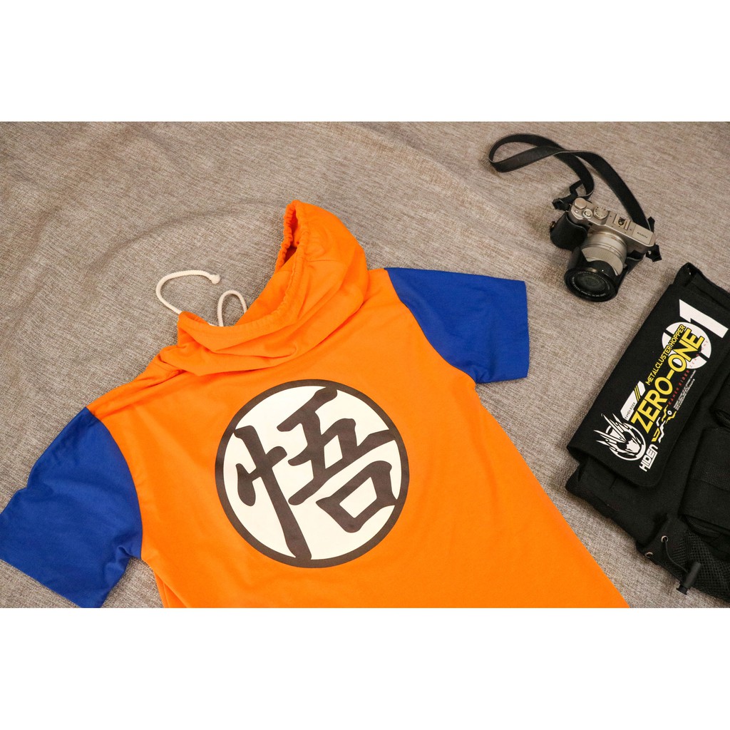 Áo Hoodie Tay Ngắn Unisex Nam Nữ Goku - Naruto
