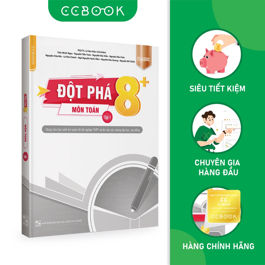 Sách hay mới về - Đột phá 8+ môn Toán tập 1 Classic - Ôn thi đại học, THPT quốc gia - Siêu tiết kiệm - Chính hãng CCbook