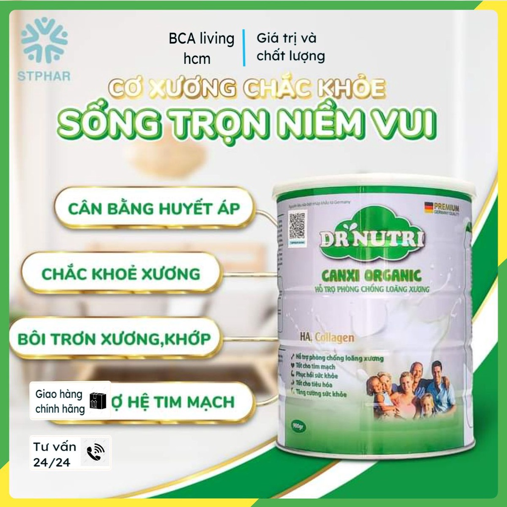Sữa Canxi Glucosamin Organic Dr Nutri sữa bột cho xương khớp hấp thụ canxi nano cho khớp,chắc khỏe xương,giảm nhức mỏi