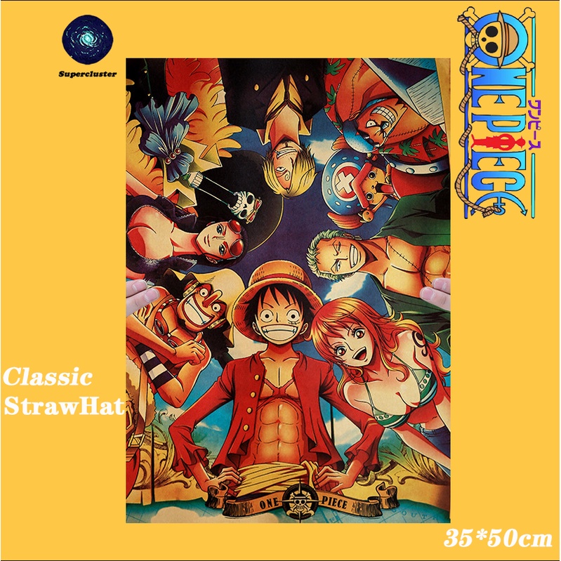 Áp Phích Trang Trí Nội Thất Hình One Piece 35x50cm