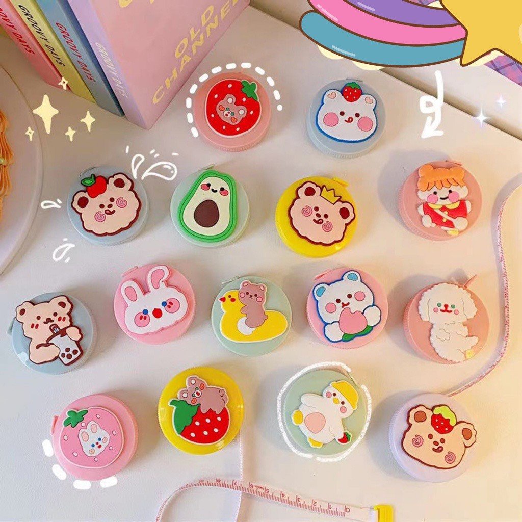 Thước dây đo eo, đo chiều cao nhiều hình dễ thương cho nữ