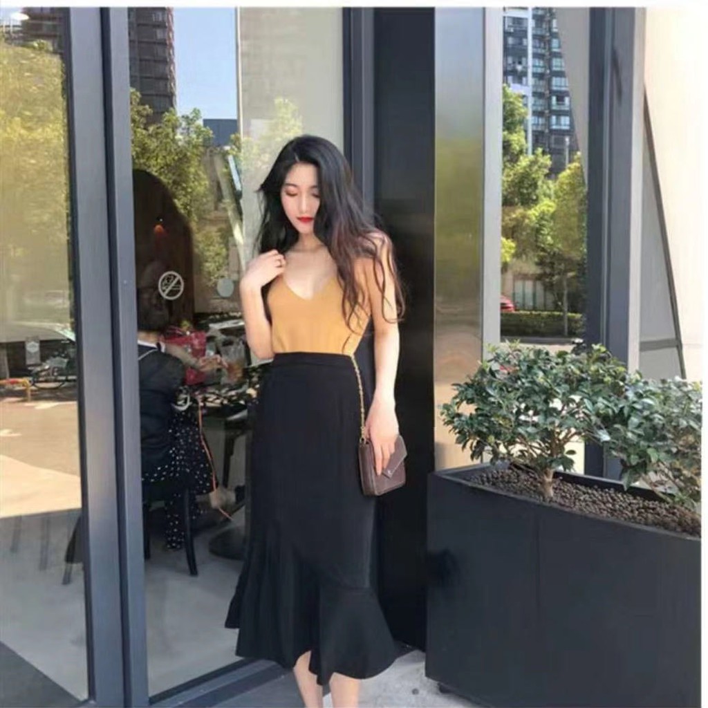 SẴN HÀNG- Chân váy xẻ, chân váy đuôi cá hàng Quảng Châu