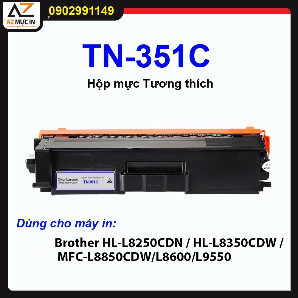 Hộp Mực TN351 BK/C/Y/M Cartridge dùng cho máy in Brother HL-L8250CDN/ L8350/ L8850/ L8600CDW