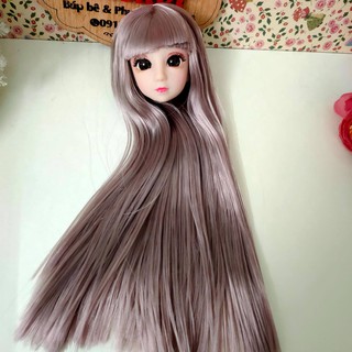 Đầu búp bê Loli 30cm tóc dài mắt long lanh