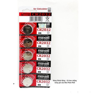 Vỉ 5 Viên Pin CR2032 / CR2025 / CR2016 / CR1632 / CR1620 / CR1616 / CR1220 Maxell Lithium 3V - Made In Japan
