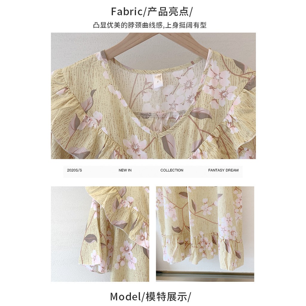 [SẴN] Váy ngủ lanh lụa⚡CÓ SIZE⚡️QCCC Đầm mặc nhà cotton lanh lụa phối bèo mát mẻ mùa hè bầu và sau sinh | BigBuy360 - bigbuy360.vn