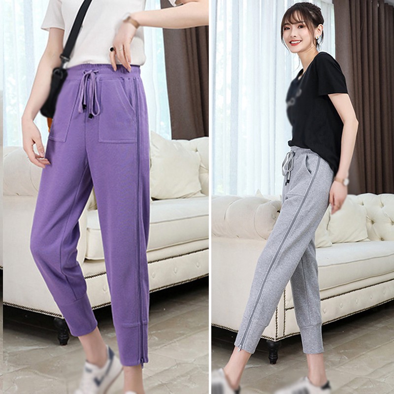 Quần Dài Thể Thao Dáng Rộng Phong Cách Hàn Quốc Thời Trang Mùa Hè