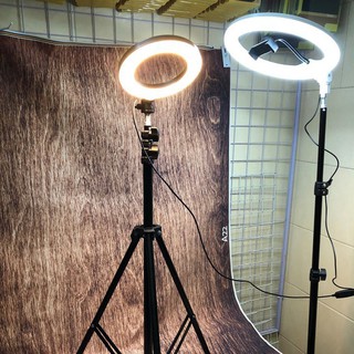 Đèn Live stream hỗ trợ chụp ảnh quay phim size 20cm 26cm 33cm 35cm 45cm + tặng chân đỡ đèn