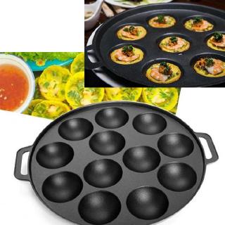 Khuôn đổ bánh khọt 12 lỗ nắp inox vạn lợi dragon