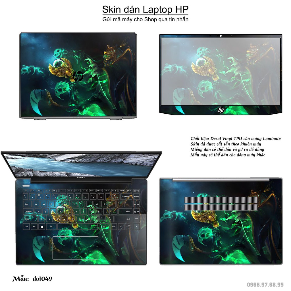 Skin dán Laptop HP in hình Dota 2 nhiều mẫu 8 (inbox mã máy cho Shop)