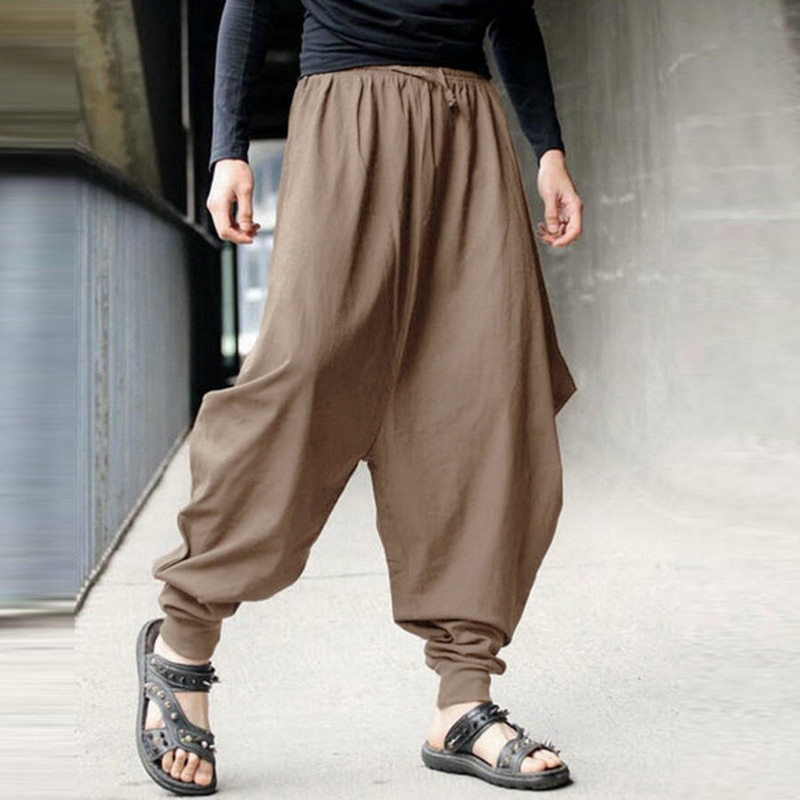 Quần Baggy Dây Rút Phong Cách Boho Aladdin Cho Nam