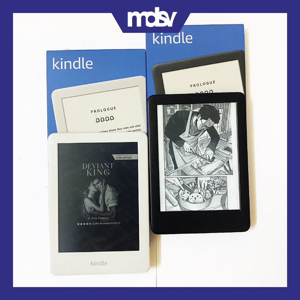 Máy đọc sách Kindle Basic 10Th - All New Kindle 10th có đèn nền, màn hình 6’’, nghe Audible, 4/8Gb