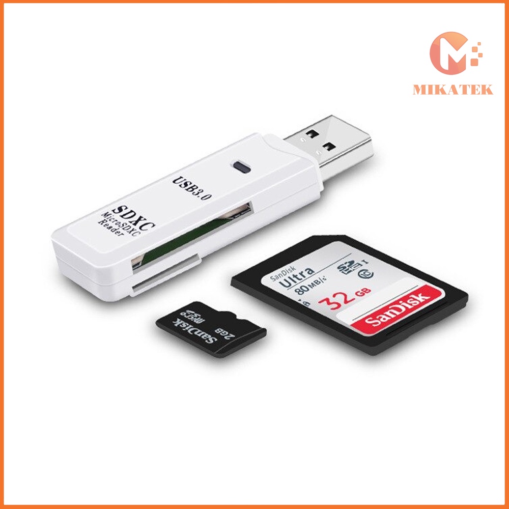 USB 3.0 Đa Năng Thông Minh Đầu Đọc Thẻ Nhớ Adapter Mini CardReader Cho Micro SD/TF Máy Tính Laptop