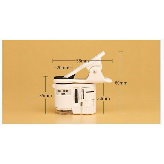 Ống kính hiển vi phóng to 60 lần cho điện thoại soi chi tiết, phân tích