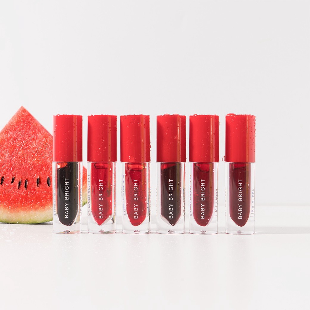 Son kem và má hồng Baby Bright Watermelon Gel Tint❤️son kem thái lan lì lâu trôi