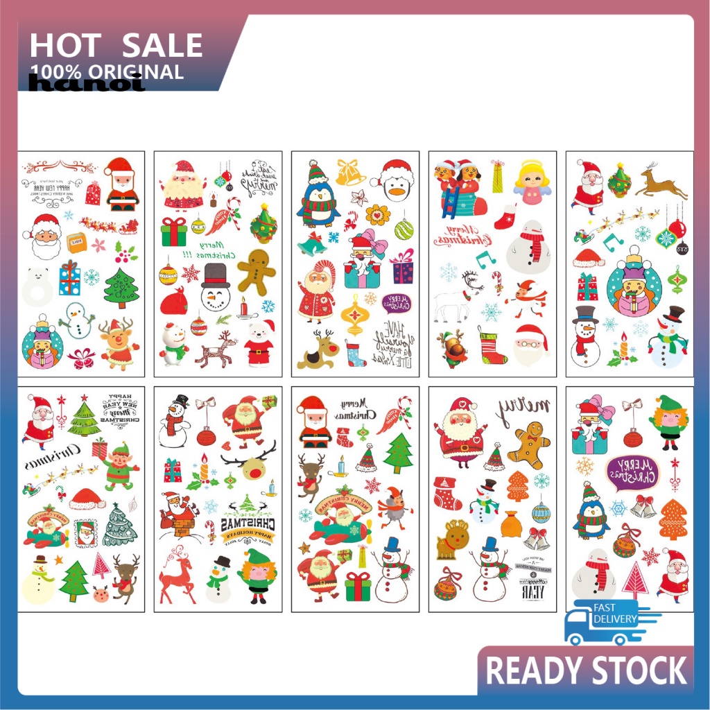 Set 10 Hình Xăm Dán Hình Bướm Dễ Thương