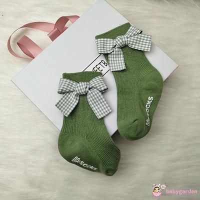 Babygarden-Shirt Vớ Dài Đính Nơ Và Chữ Nhiều Màu Cho Bé Gái Từ 0-5 Tuổi