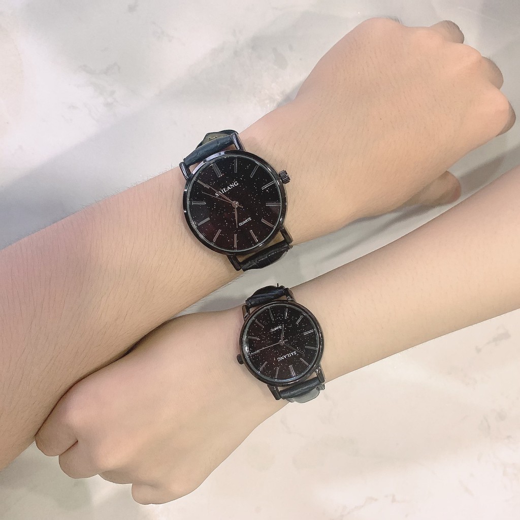 Đồng Hồ Cặp SAILANG 0013 | 0014  ⚡ [Mẫu Siêu Đẹp] ⚡ Với Mặt Dây Da Chất Lượng, Thời Thượng
