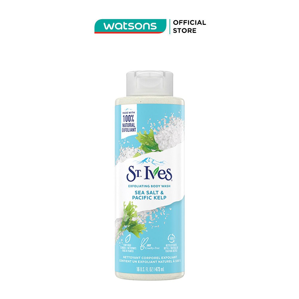 Sữa Tắm Tẩy Tế Bào Da ST. Ives Exfoliating Sea Salt & Pacific Kelp Muối Biển Thanh Lọc Da 473ml