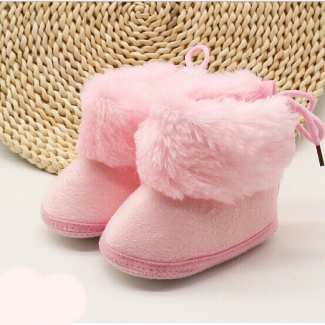 [DANGTKB5 giảm 5%] Boot cổ lông cho bé gái tập đi MS03