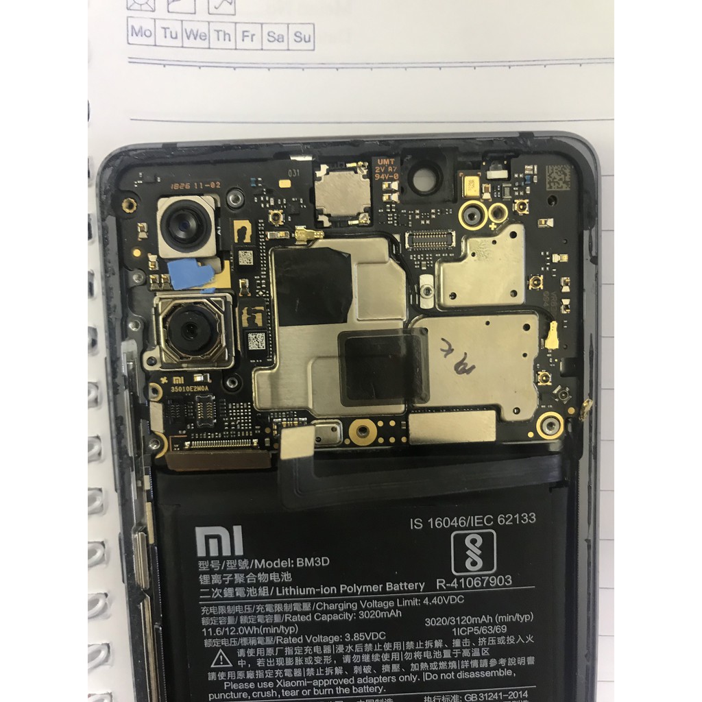 Linh kiện điện thoại Xiaomi Mi 8 SE, main sống, bo mạch sạc, mạch nút tăng giảm âm lượng, camera sau, vân tay,..