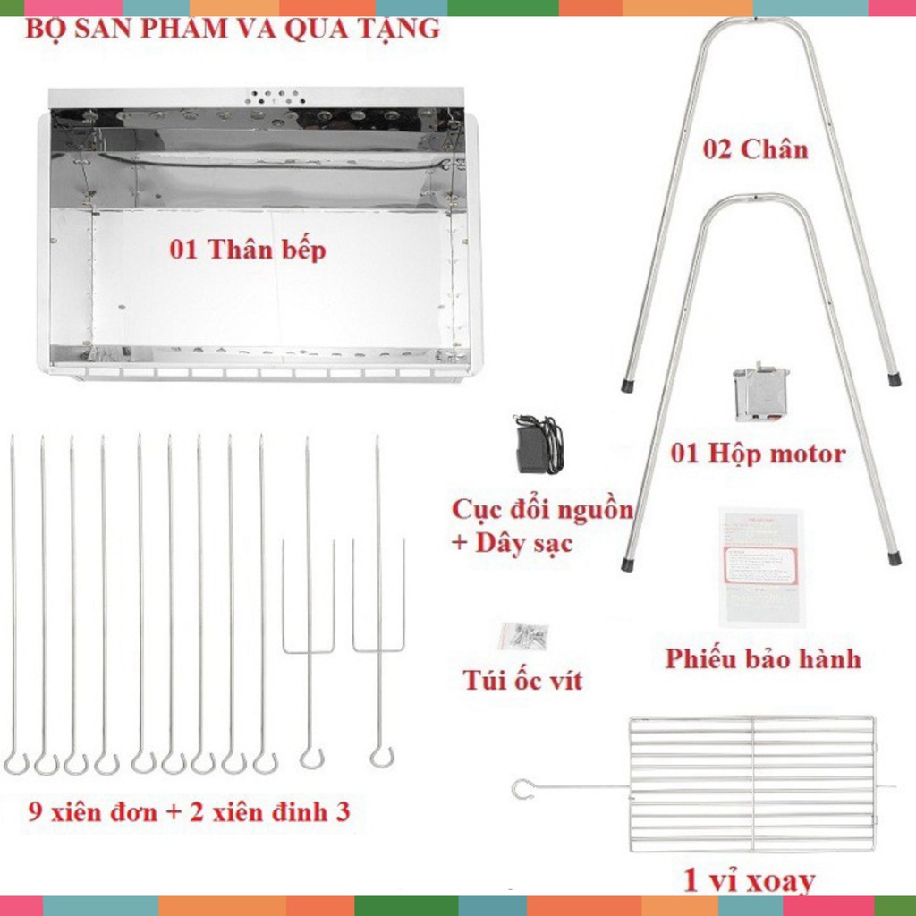 Lò nướng thịt bằng than TopV V5Plus, bếp nướng than hoa tự xoay, nướng than hoa inox, ngoài trời - Mekongtech1