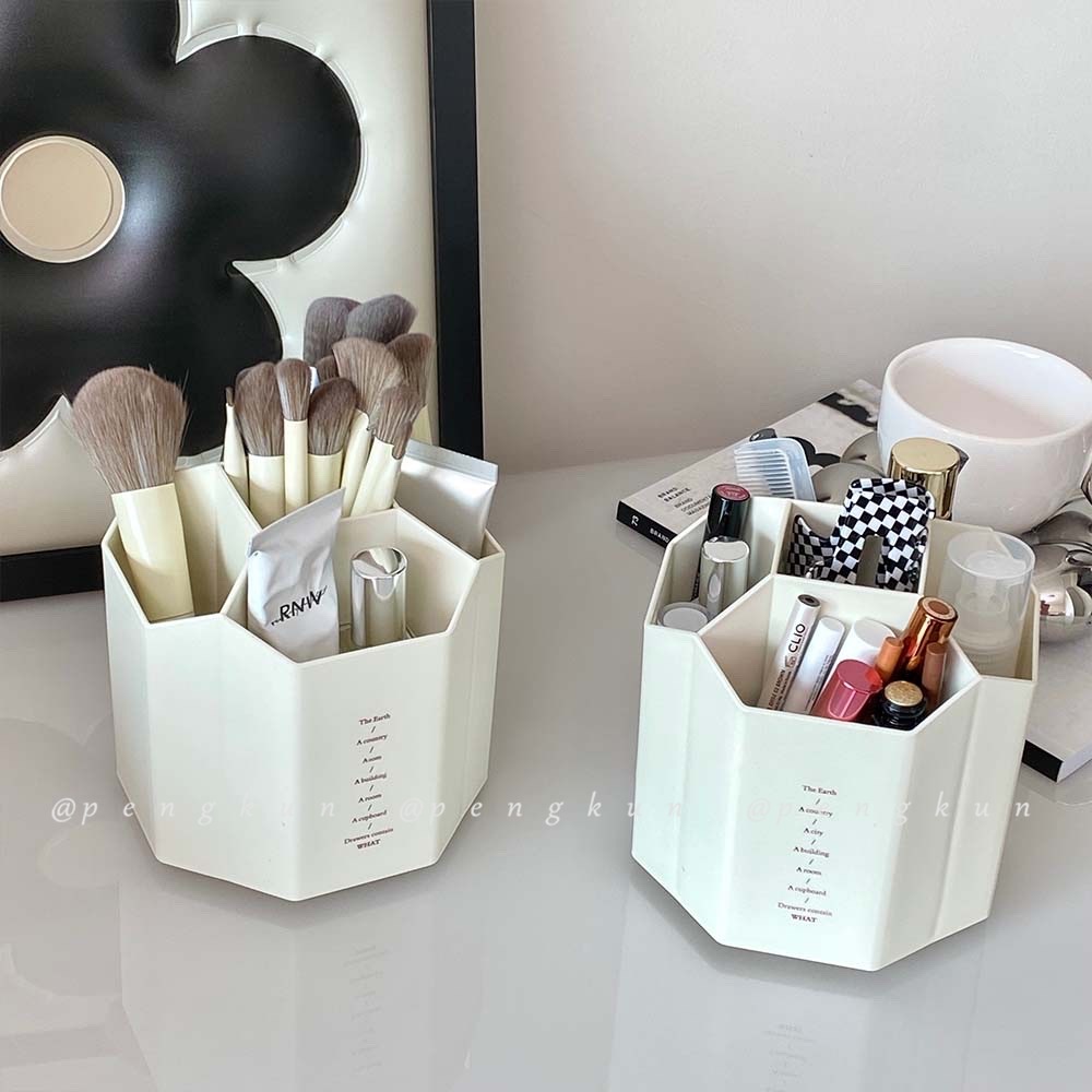 Hộp Đựng Cọ Trang Điểm Sức Chứa Lớn Đa Năng Có Thể Xoay 360 Độ Tiện Dụng
