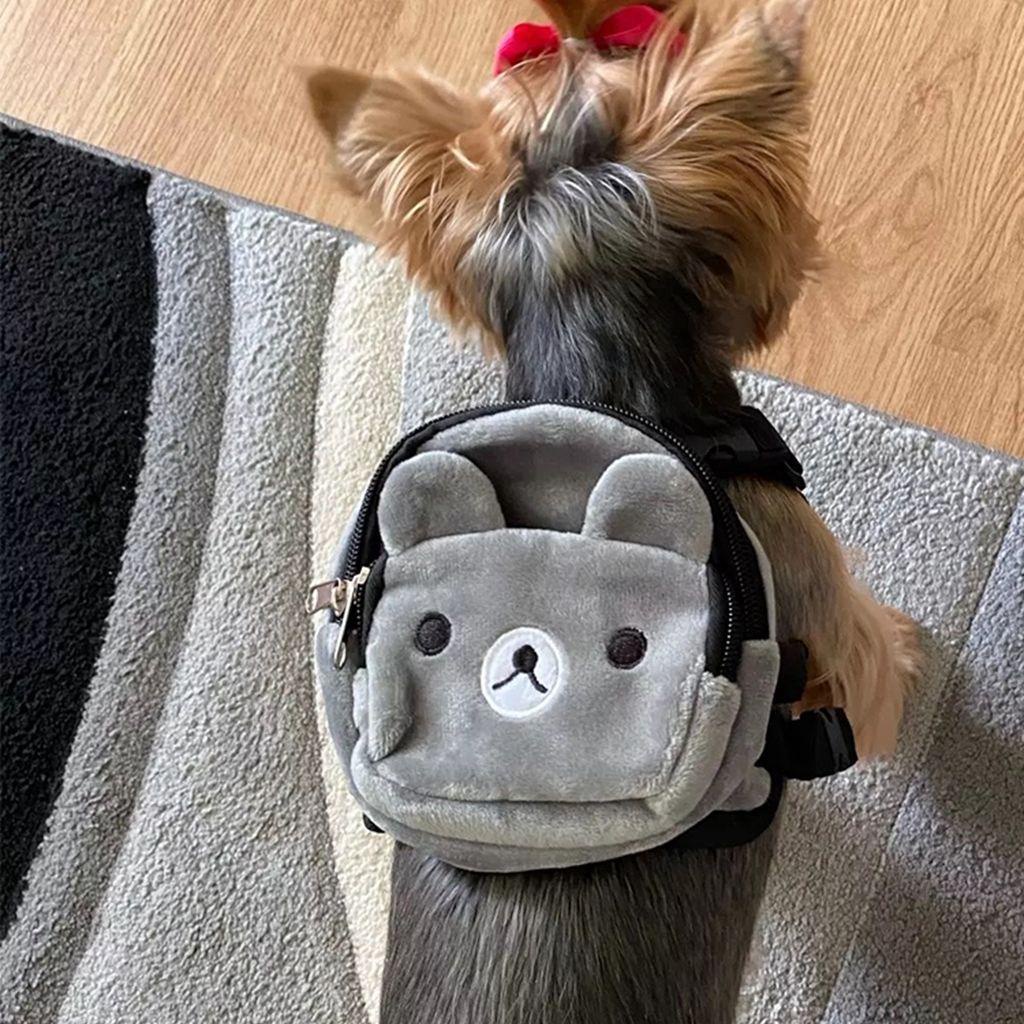 1 Ba Lô Đeo Vai Dắt Thú Cưng Đi Dạo Kiểu Hoạt Hình Siêu Bền Kèm Dây Dắt Tùy Chỉnh Tiện