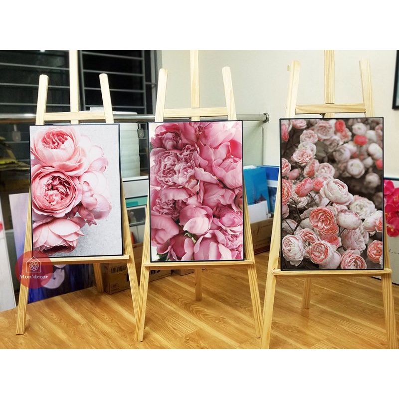 Tranh treo phòng khách, tranh treo phòng trang trí Mon'decor 🌻 3 bức Siêu to 🌻 khung nổi siêu bền