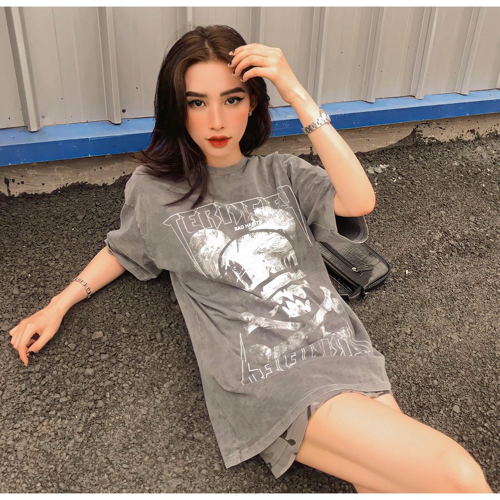 Áo Thun Unisex Bad Habits Terrified Washed 100% Cotton - Local Brand Chính Hãng | BigBuy360 - bigbuy360.vn