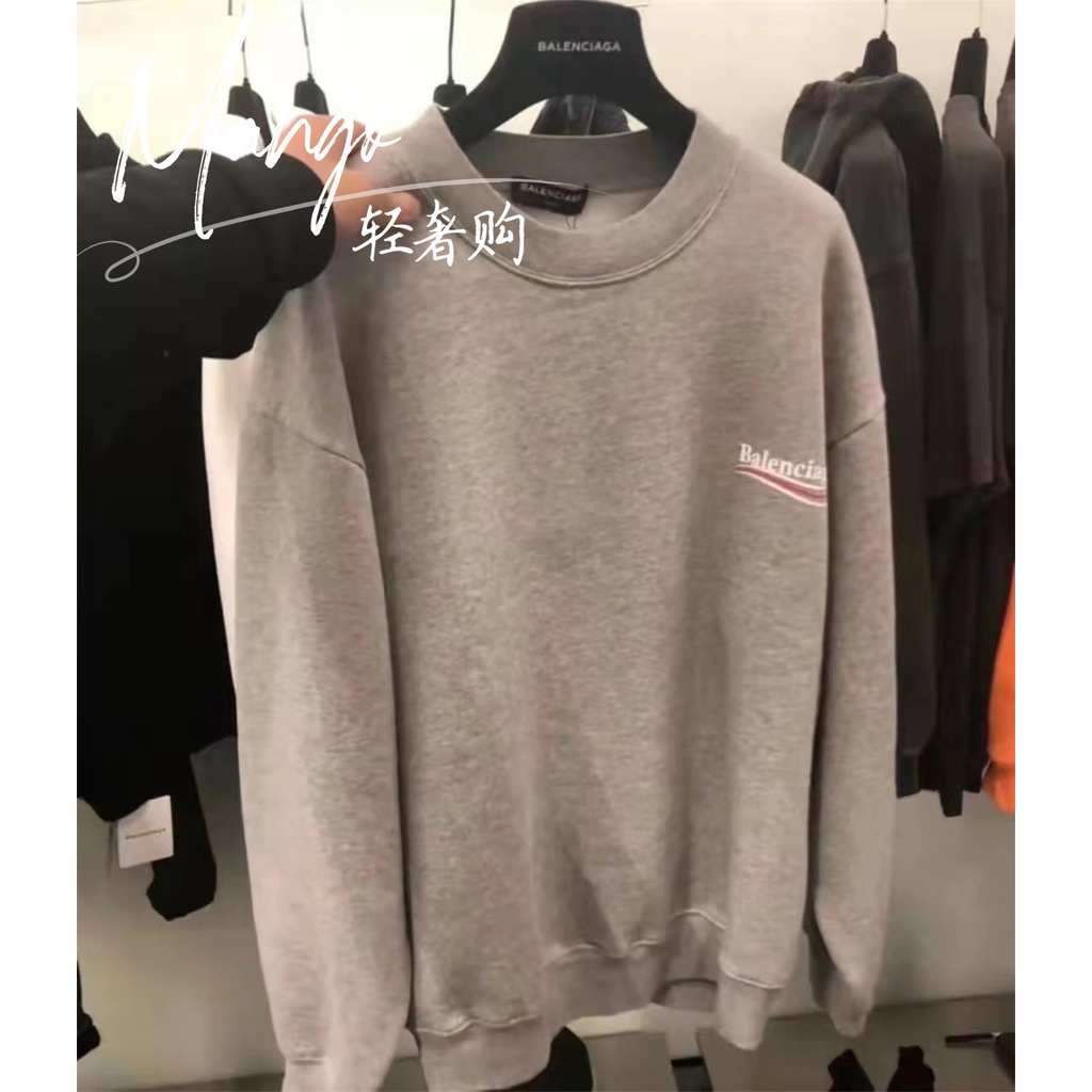 Áo Sweater Balenciaga Tay Dài Cổ Tròn In Chữ Và Cola Thời Trang Cho Nam Và Nữ