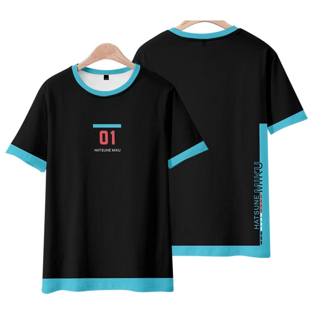 Áo Thun Tay Ngắn In Hình Hatsune Miku 3D Thời Trang Nam Nữ