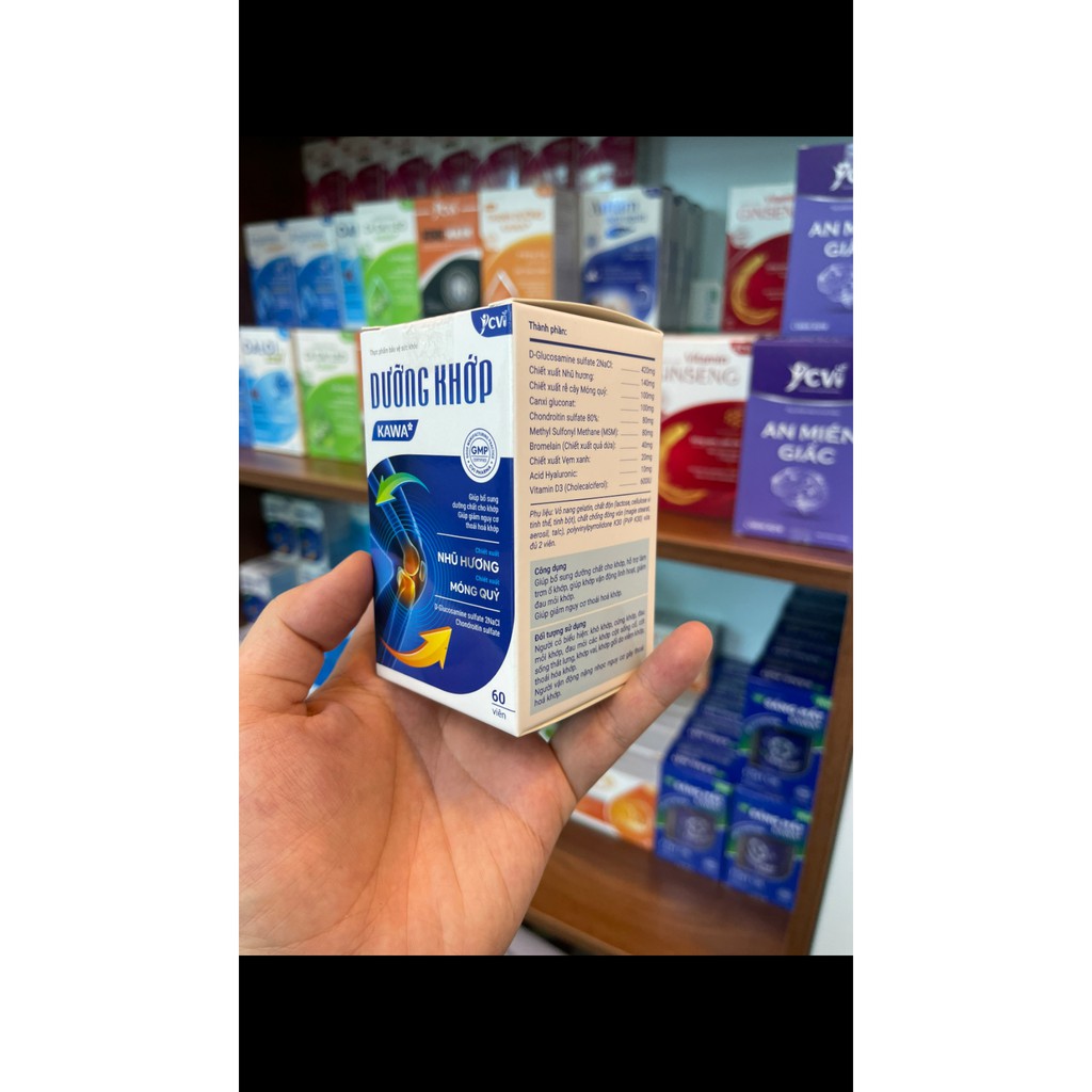 Dưỡng khớp KAWA* - Hỗ trợ giảm nguy cơ thoái hóa khớp, bổ sung dưỡng chất cho khớp (Lọ 60 viên) [Chính hãng]