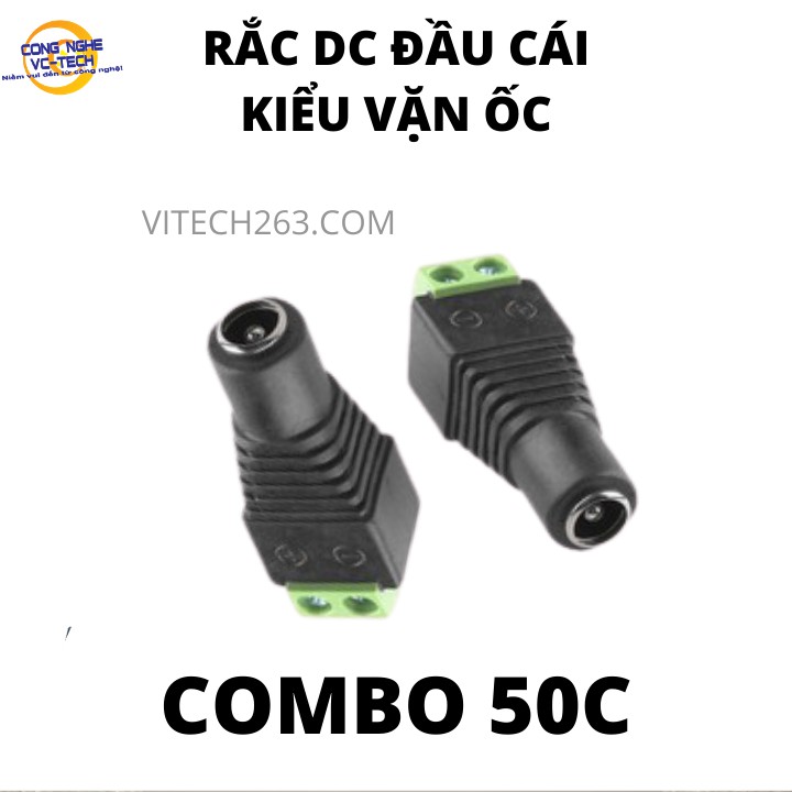 Combo 100 Rắc Nguồn DC Đầu Cái Kiểu Vặn Ốc-SIÊU RẺ VÀ TIỆN ÍCH