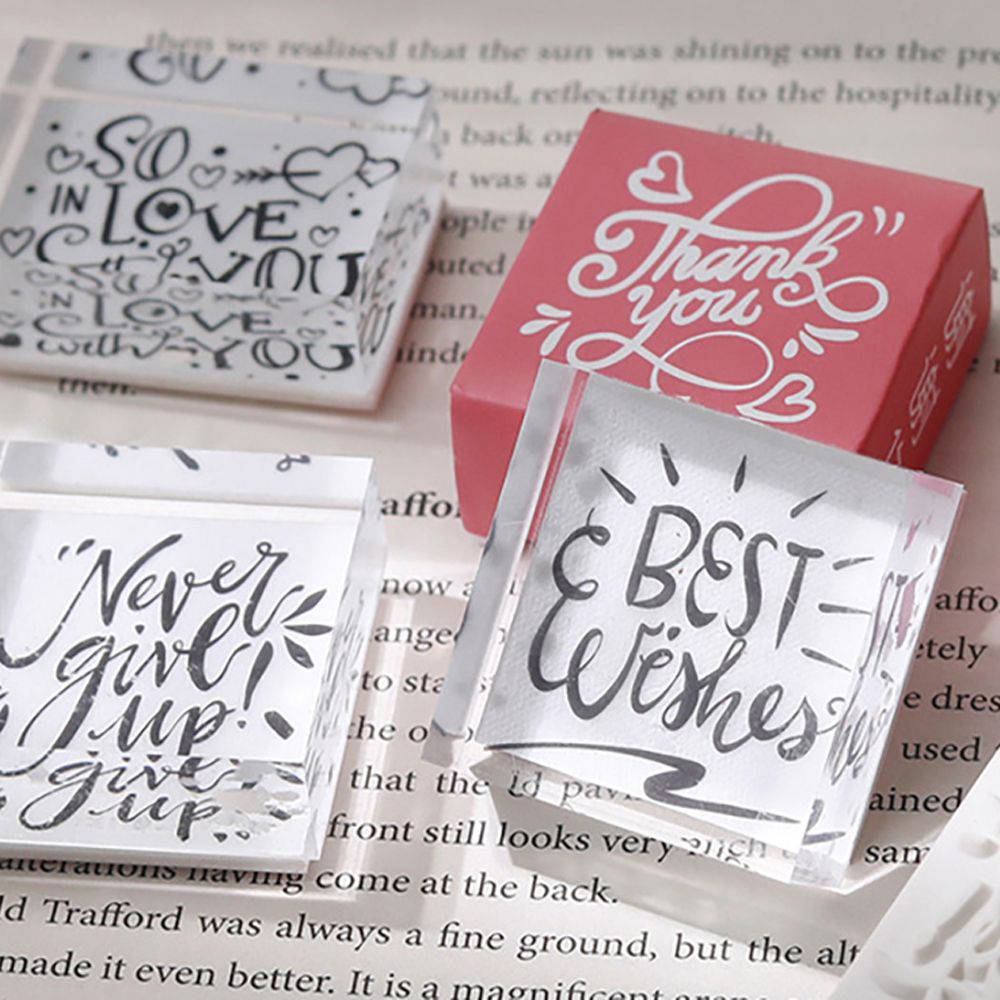 LANFY Only You Con dấu trong suốt bằng acrylic in chữ trang trí sổ tay DIY