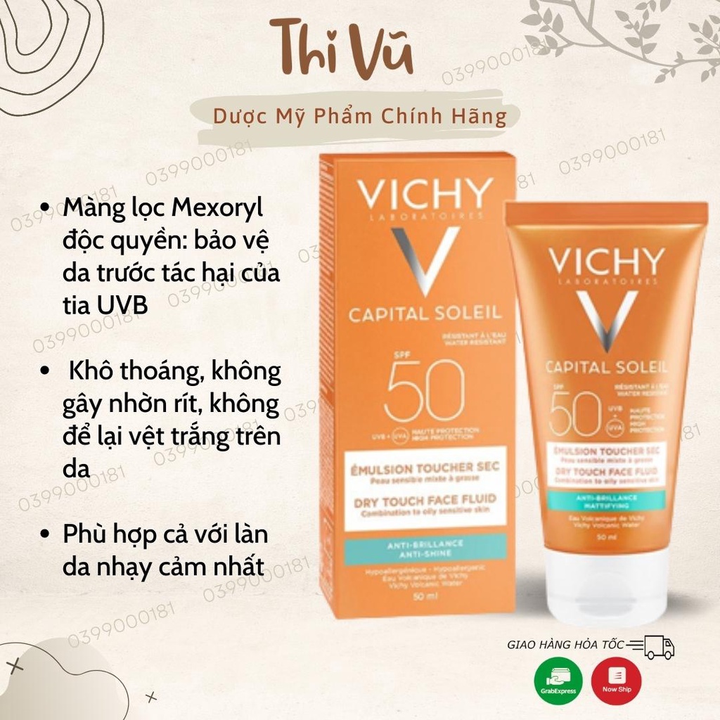 Kem chống nắng Vichy Ideal Soleil, kem chống nắng cho mọi loại da - Thi Vũ