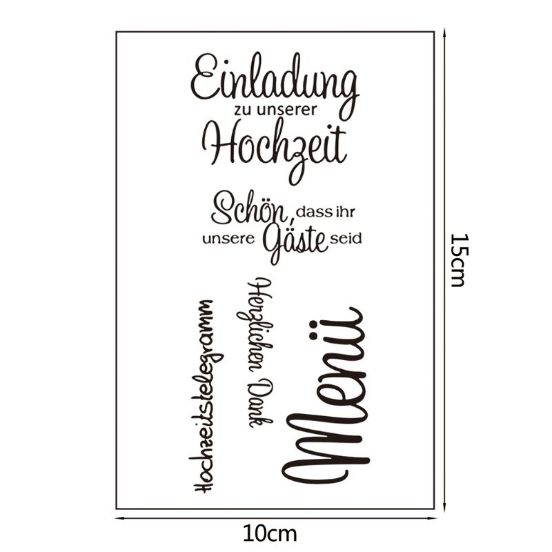 Con Dấu Silicone Trong Suốt Hình Chữ Cái Tiếng Đức Dùng Để Trang Trí Album