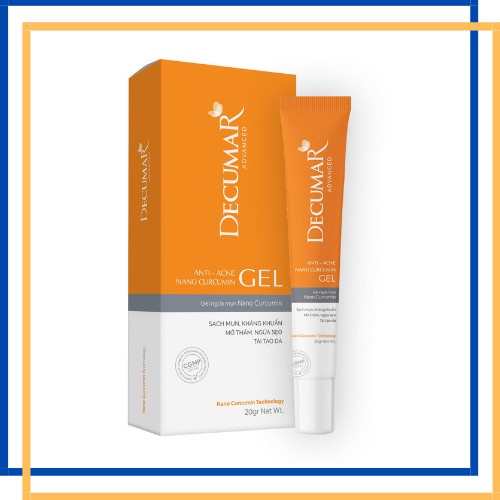 Gel mun Nano Nghệ Decumar Advanced 20 gr ngừa mụn viêm thâm đầu đen hoàn toàn mới