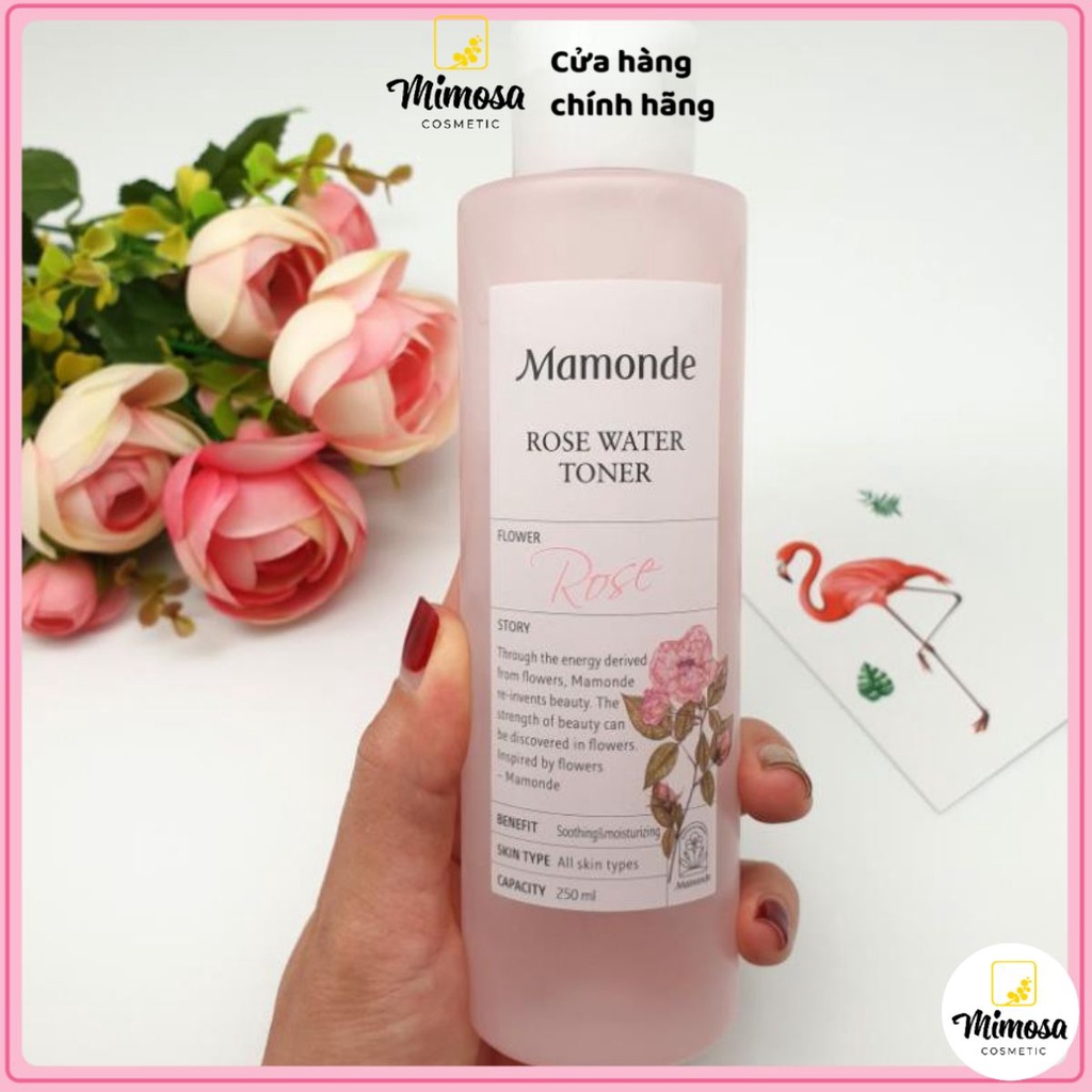 🌺FREESHIP🌺 Nước Hoa Hồng Kiềm Dầu, Se Khít Lỗ Chân Lông Mamonde Toner 250ml