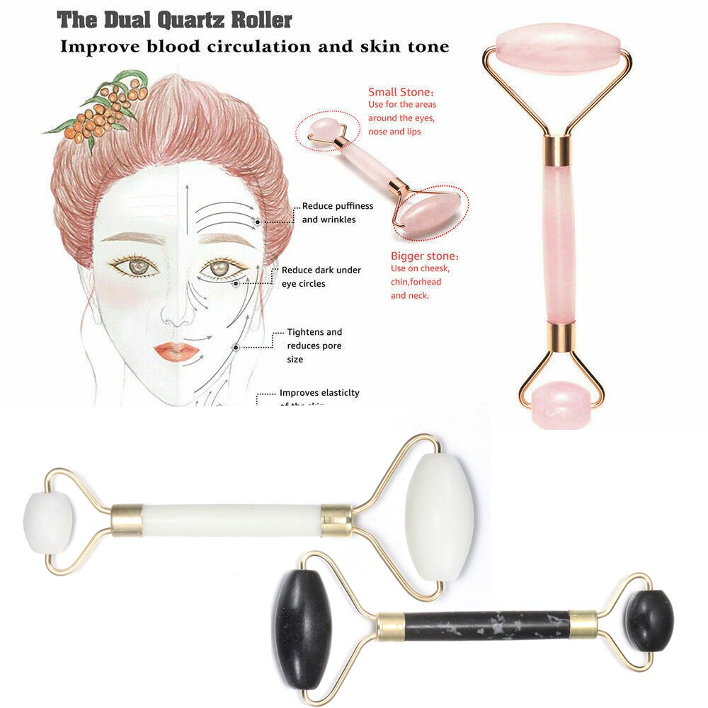 (Hàng Mới Về) Dụng Cụ Lăn Mát Xa Da Mặt Và Cơ Thể Bằng Ngọc Bích