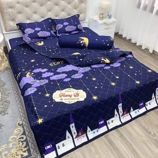 XẢ KHO- Chăn ga gối poly trần hè set 5 món giá tại xưởng