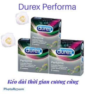 [ HÀNG CHÍNH HÃNG ] Combo 3 hộp Bao cao su Durex Performa - Kéo dài thời gian cương cứng - Thái Lan - Hộp 3 cái