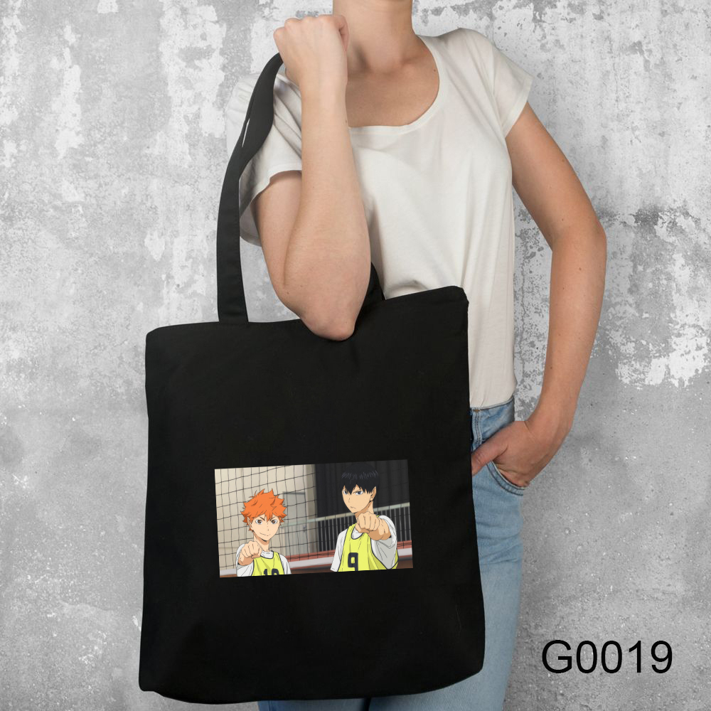 Haikyuu Anime High School Handbag Casual Canvas Bag Shopping Bag Shoulder Bags