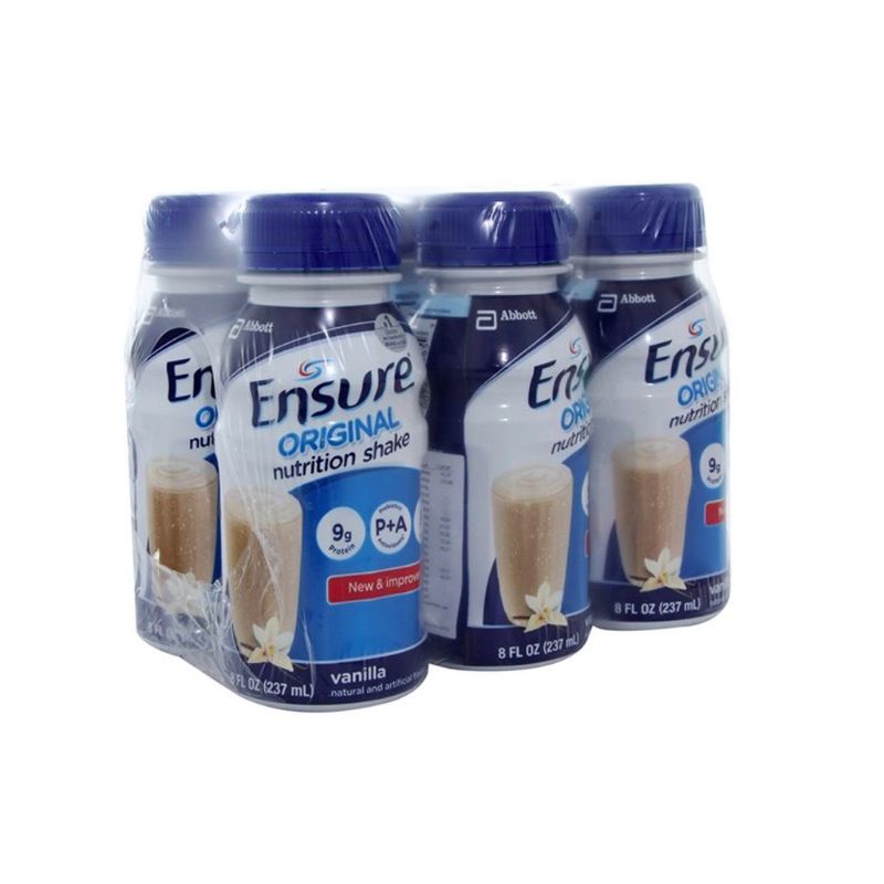 Lốc 6 chai sữa bột pha săn Ensure Vani 237ml