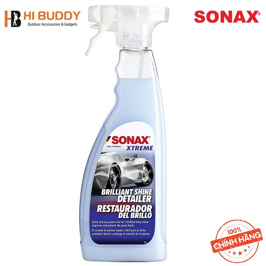 Dung dịch làm bóng nhanh rực rỡ mặt sơn SONAX Xtreme Brilliant Shine Detailer  287400 750ml - Dùng cho mặt sơn khô