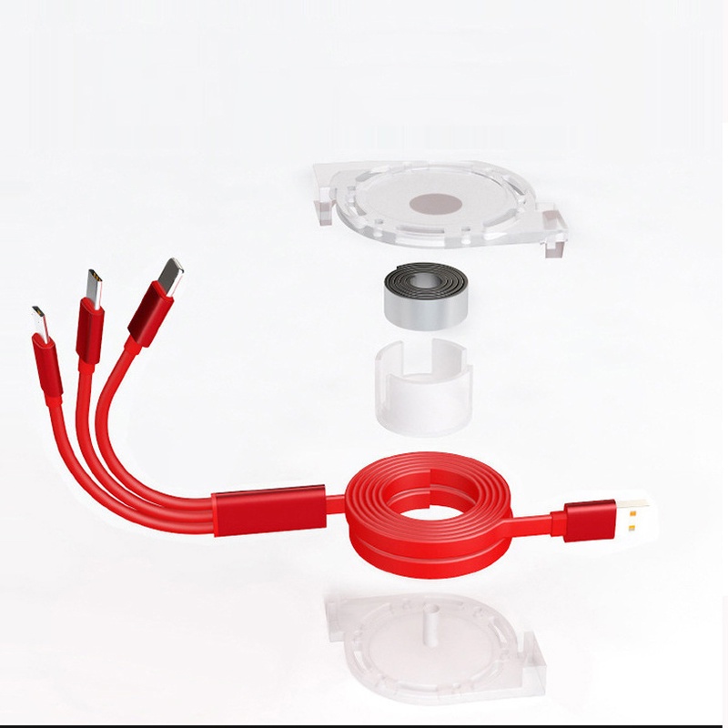 Dây cáp sạc nhanh 3 trong 1 thích hợp cho iPhone và Android