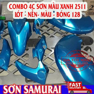 [COMBO 4 BƯỚC] SƠN SAMURAI XANH ĐẦM PHÁ 2511 SIÊU ĐẸP